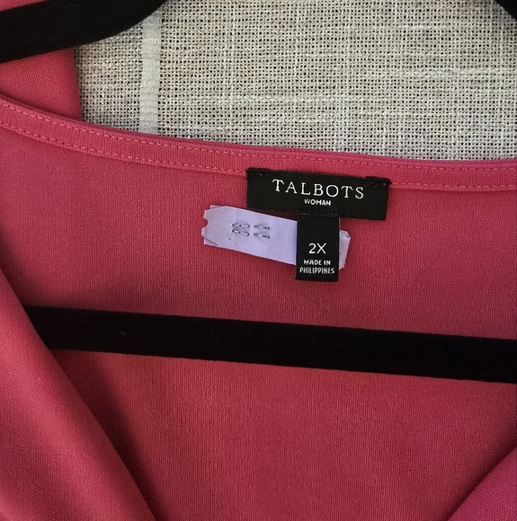 Talbots 2X Stretchy Wrap Midi Belted Dress - Picture 3 of 8
